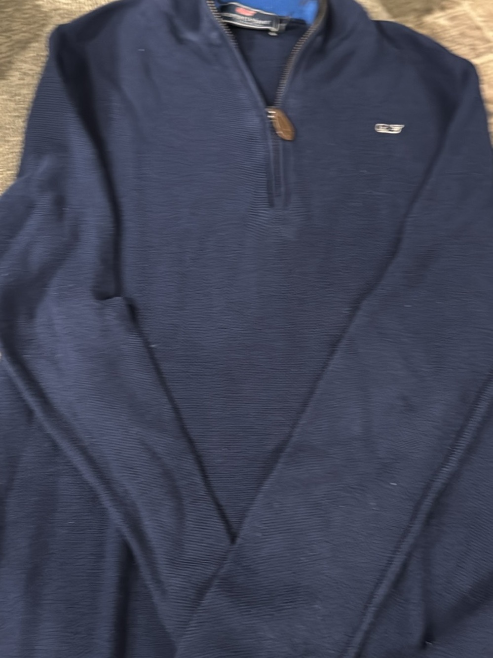 Vineyard vine boys Navy Quarter-Zip Sweater